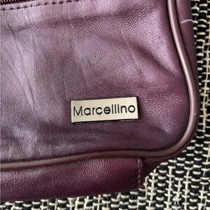 Marcelino plum leather small crossbody bag